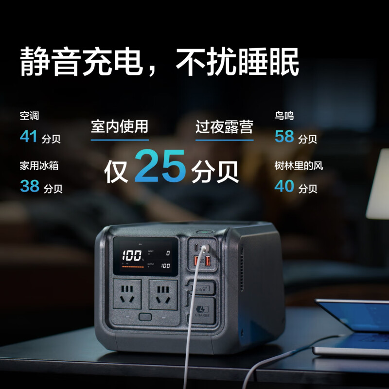 DJI大疆Power500戶外電源1000W大功率露營車載應急備用移動儲能太陽能充電1000W512Wh0.5度電